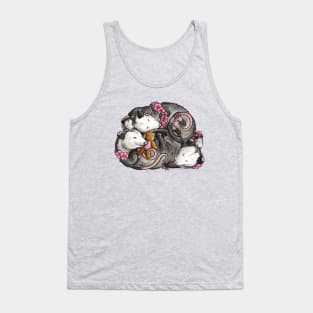 Sleeping Virginia Opossum pile Tank Top